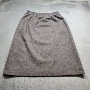Vintage Barclay Square 100% Virgin Wool Lined Skirt Solid Gray 2-5286 Wm Sz 16